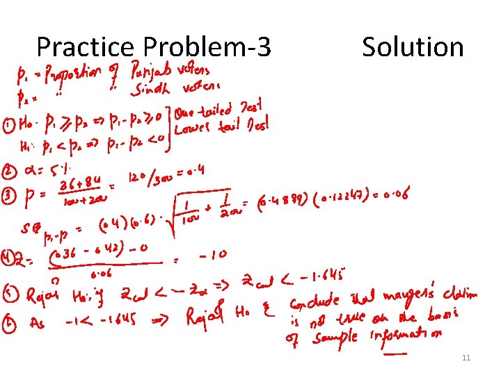Practice Problem-3 Solution 11 