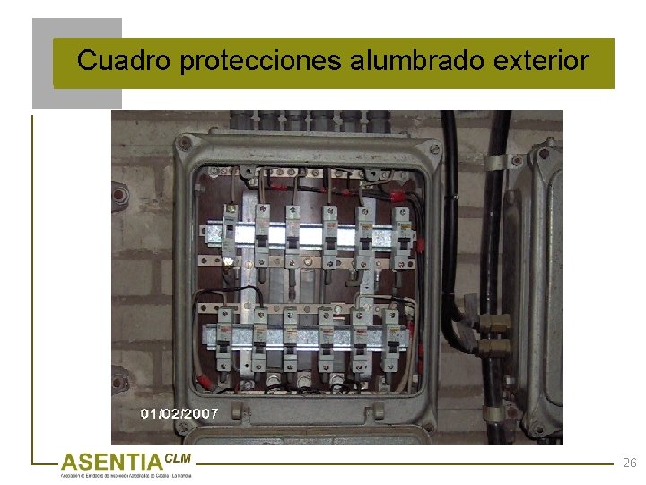 Cuadro protecciones alumbrado exterior 26 