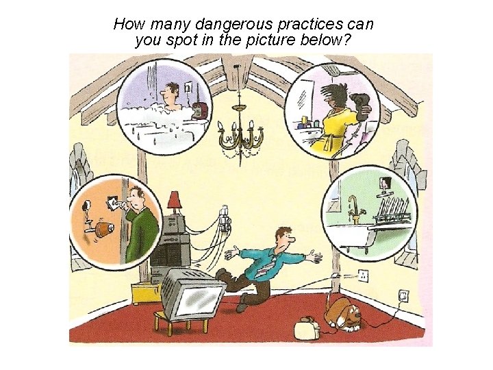 How many dangerous practices can you spot in the picture below? 