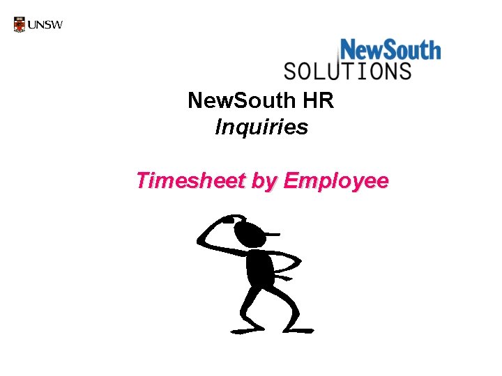 New. South HR Inquiries Timesheet by Employee 