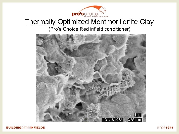 Thermally Optimized Montmorillonite Clay (Pro’s Choice Red infield conditioner) 