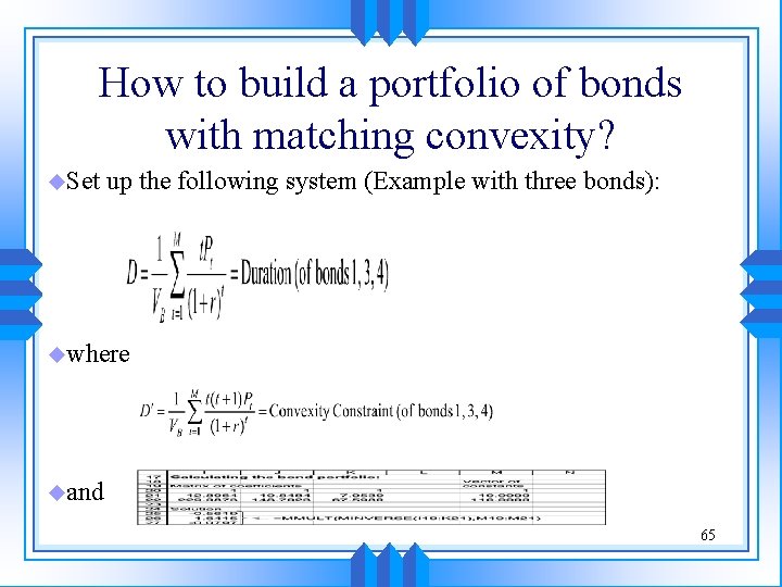 How to build a portfolio of bonds with matching convexity? u. Set up the