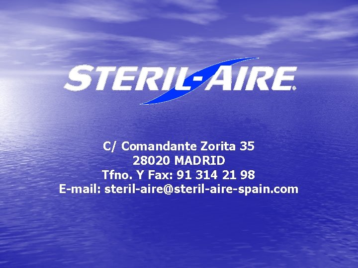 C/ Comandante Zorita 35 28020 MADRID Tfno. Y Fax: 91 314 21 98 E-mail: