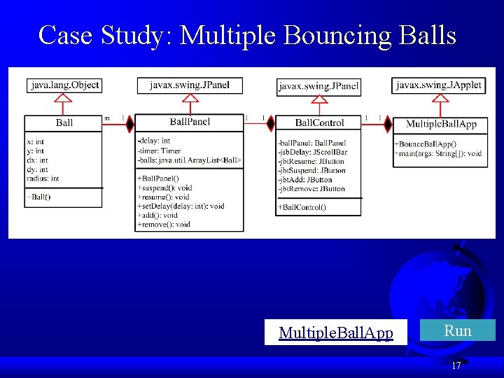 Case Study: Multiple Bouncing Balls Multiple. Ball. App Run 17 