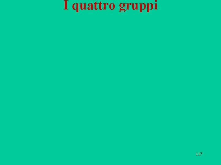 I quattro gruppi 117 