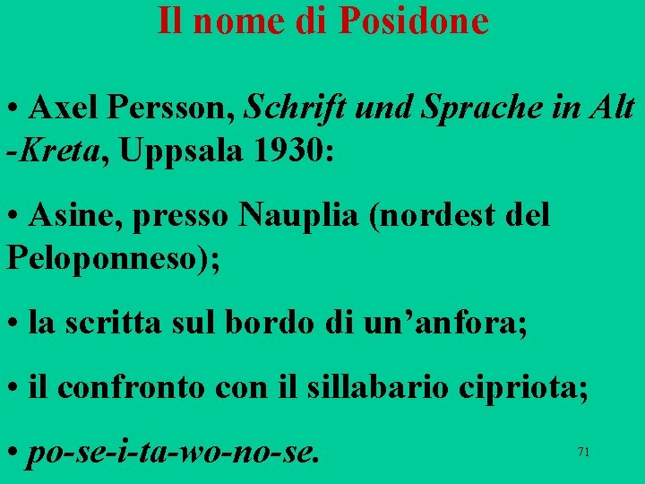 Il nome di Posidone • Axel Persson, Schrift und Sprache in Alt -Kreta, Uppsala