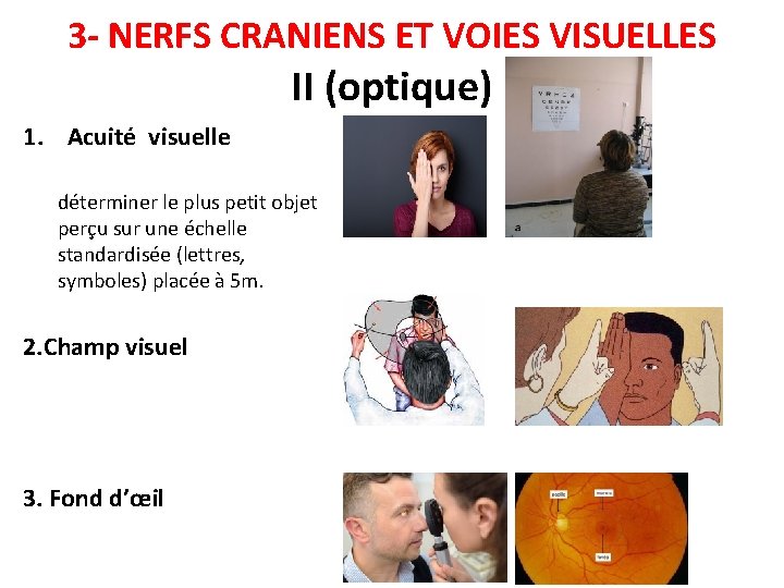 3 - NERFS CRANIENS ET VOIES VISUELLES II (optique) 1. Acuité visuelle déterminer le