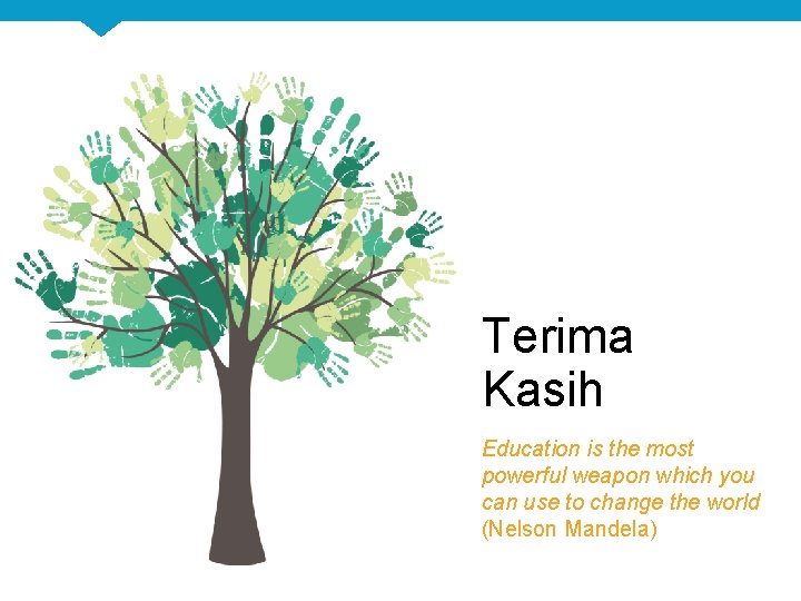 Terima Kasih Education is the most powerful weapon which you can use to change