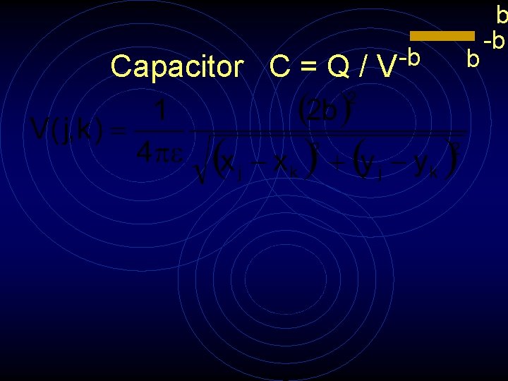 Capacitor C = Q / b V b b b 