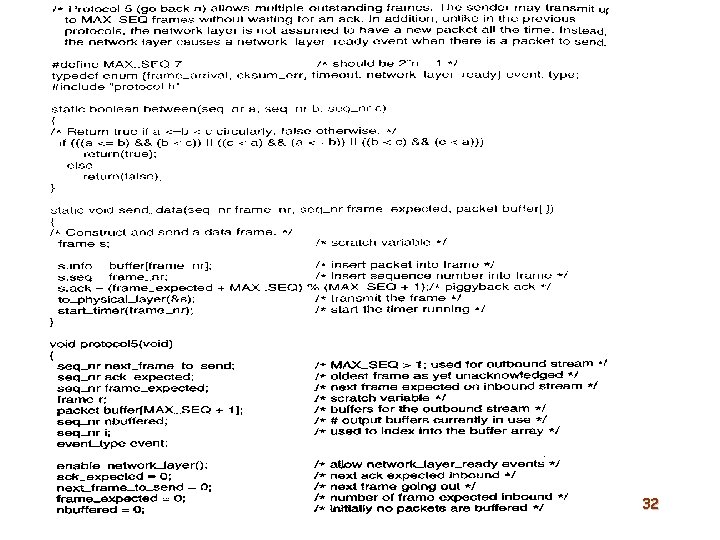 Networks: Data Link Layer 32 