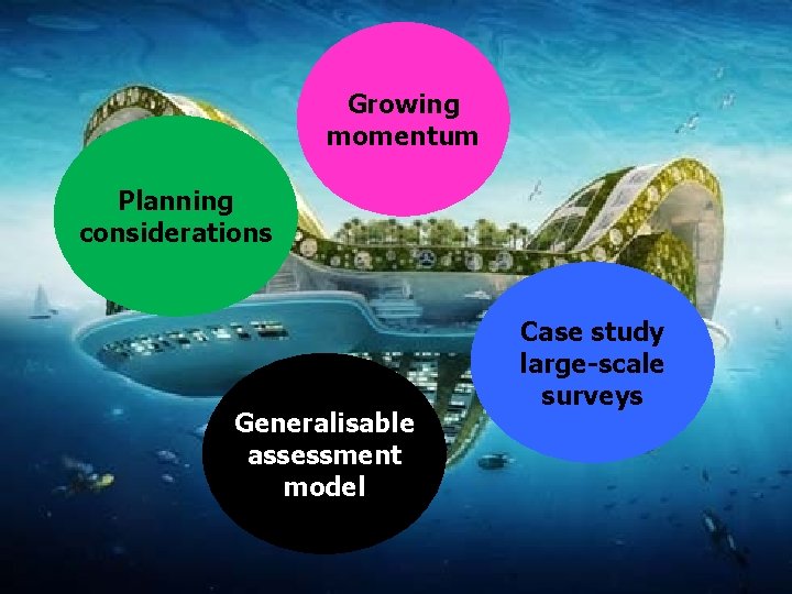 Growing momentum Planning considerations Generalisable assessment model Case study large-scale surveys 