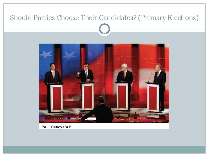 Should Parties Choose Their Candidates? (Primary Elections) 