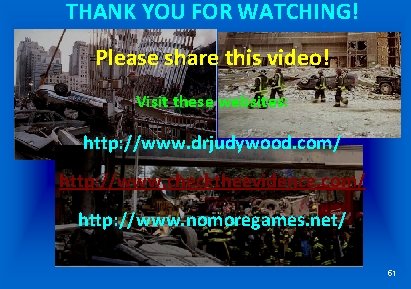 THANK YOU FOR WATCHING! Please share this video! Visit these websites: http: //www. drjudywood.