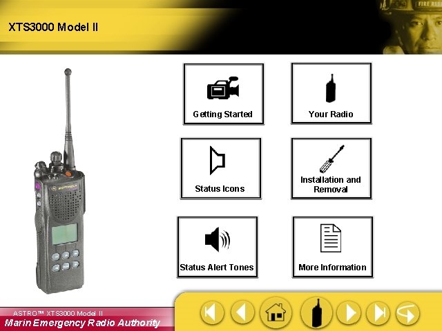 XTS 3000 Model II Getting Started Status Icons Status Alert Tones ASTRO™ XTS 3000
