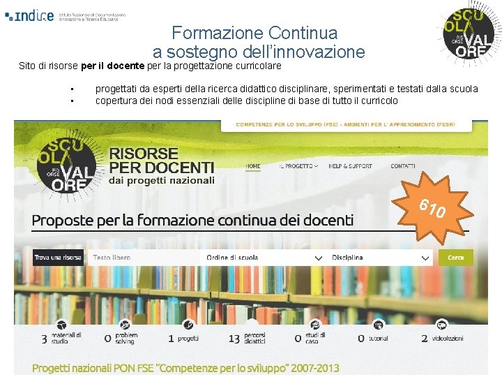 Formazione Continua a sostegno dell’innovazione Sito di risorse per il docente per la progettazione