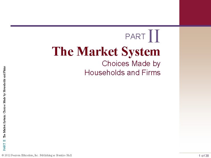 PART II The Market System: Choices Made by Households and Firms The Market System