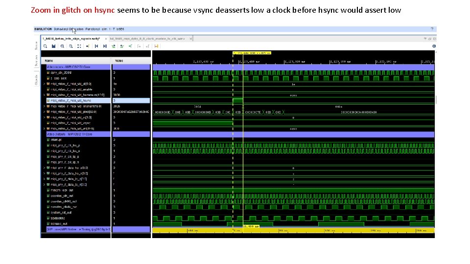 Zoom in glitch on hsync seems to be because vsync deasserts low a clock Zoom in glitch on hsync seems to be because vsync deasserts low a clock