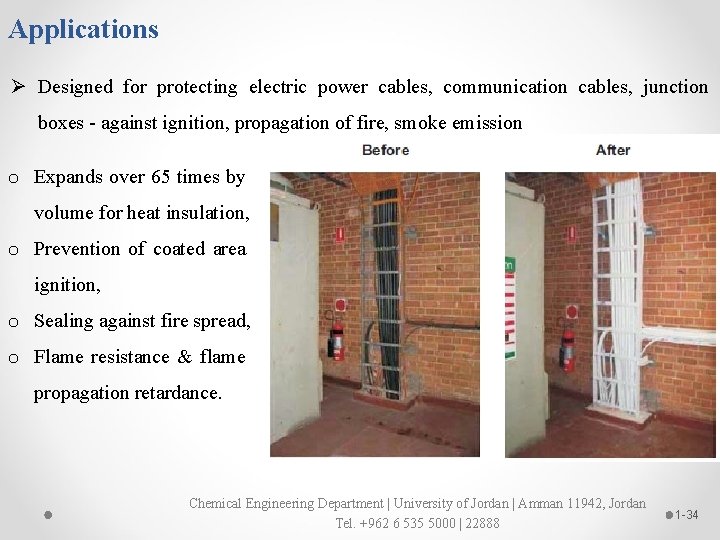 Applications Ø Designed for protecting electric power cables, communication cables, junction boxes - against