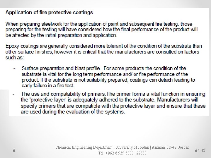 Chemical Engineering Department | University of Jordan | Amman 11942, Jordan Tel. +962 6