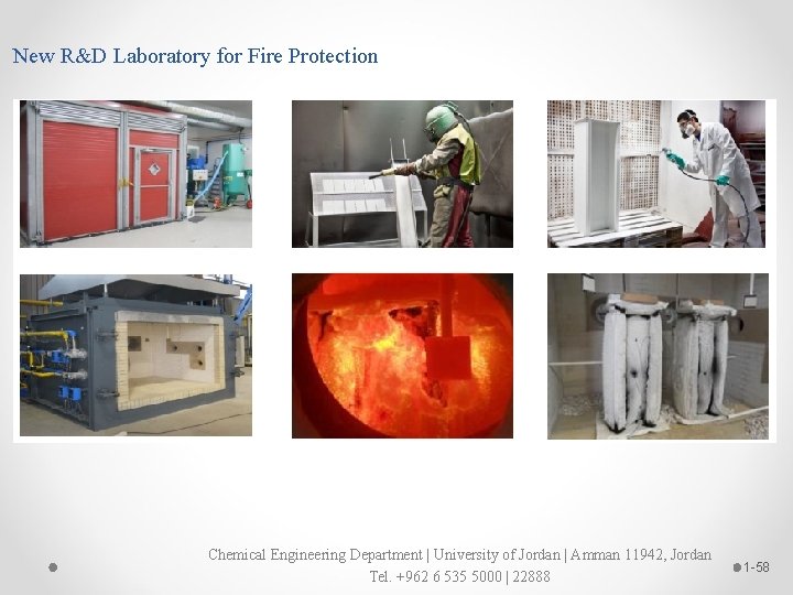 New R&D Laboratory for Fire Protection Chemical Engineering Department | University of Jordan |