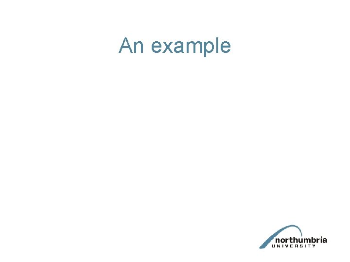 An example An example