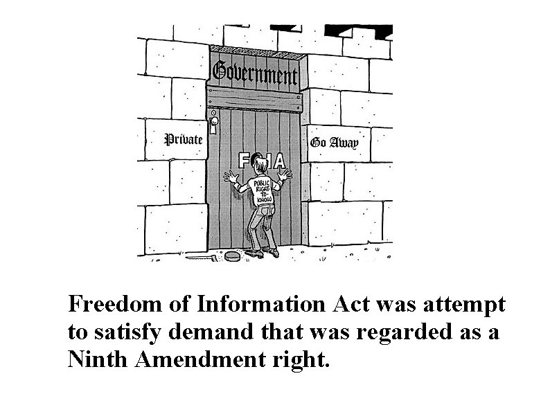 Freedom of Information Act was attempt to satisfy demand that was regarded as a