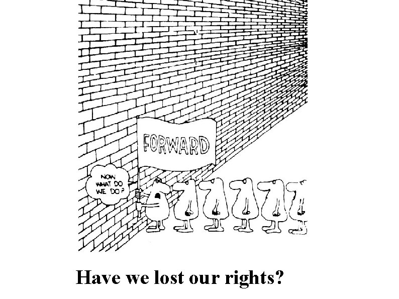 Have we lost our rights? 