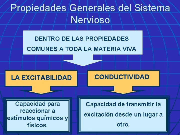 Propiedades Generales del Sistema Nervioso DENTRO DE LAS PROPIEDADES COMUNES A TODA LA MATERIA