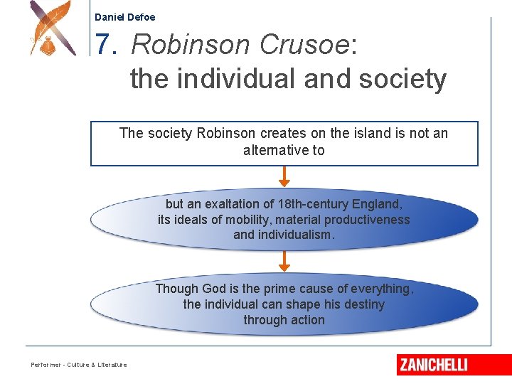 Daniel Defoe 7. Robinson Crusoe: the individual and society The society Robinson creates on