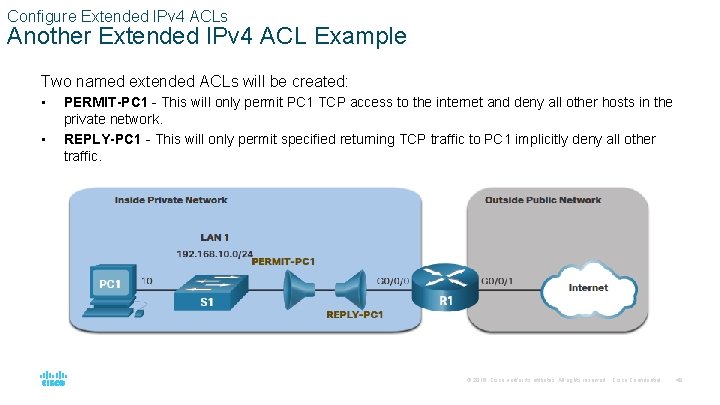 Configure Extended IPv 4 ACLs Another Extended IPv 4 ACL Example Two named extended