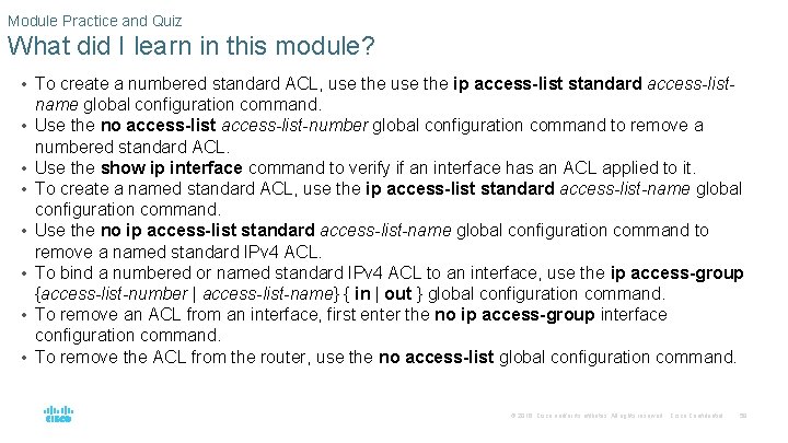 Module Practice and Quiz What did I learn in this module? • To create