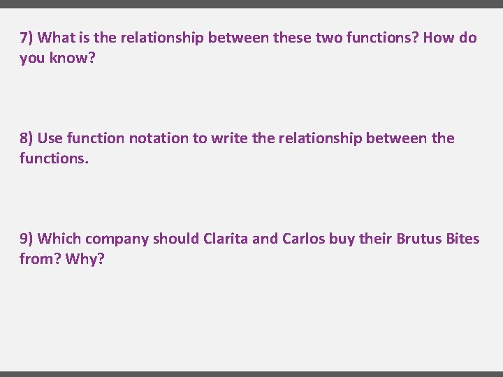 7) What is the relationship between these two functions? How do you know? 8)