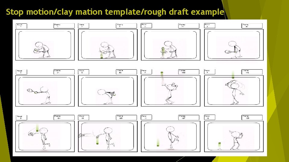 Stop motion/clay mation template/rough draft example 
