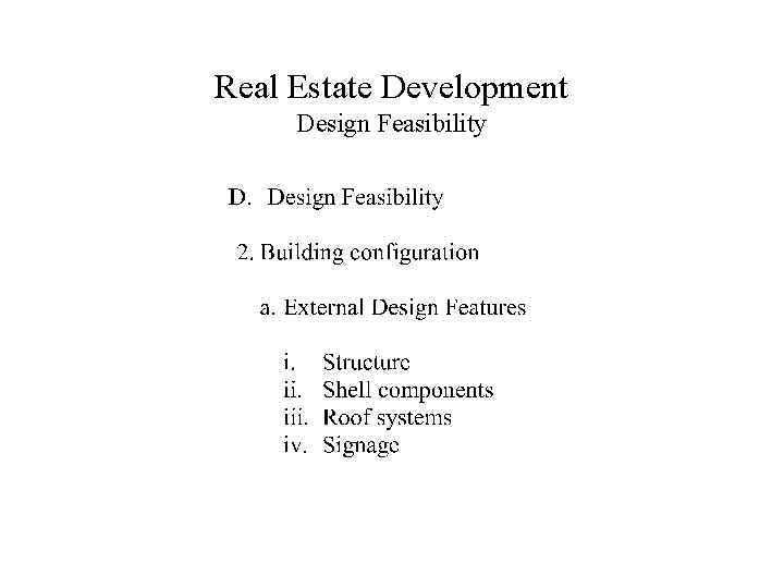 Real Estate Development Design Feasibility 