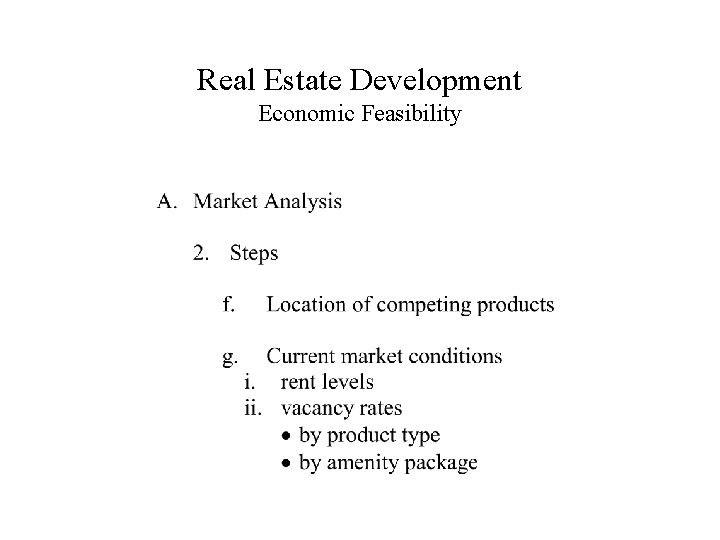 Real Estate Development Economic Feasibility 