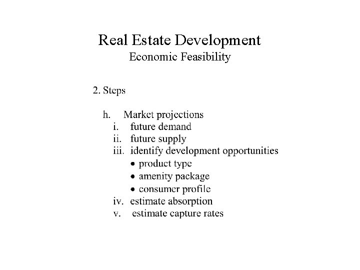 Real Estate Development Economic Feasibility 