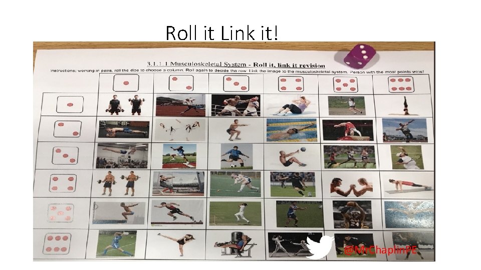 Roll it Link it! @Mr. Chaplin. PE Roll it Link it! @Mr. Chaplin. PE
