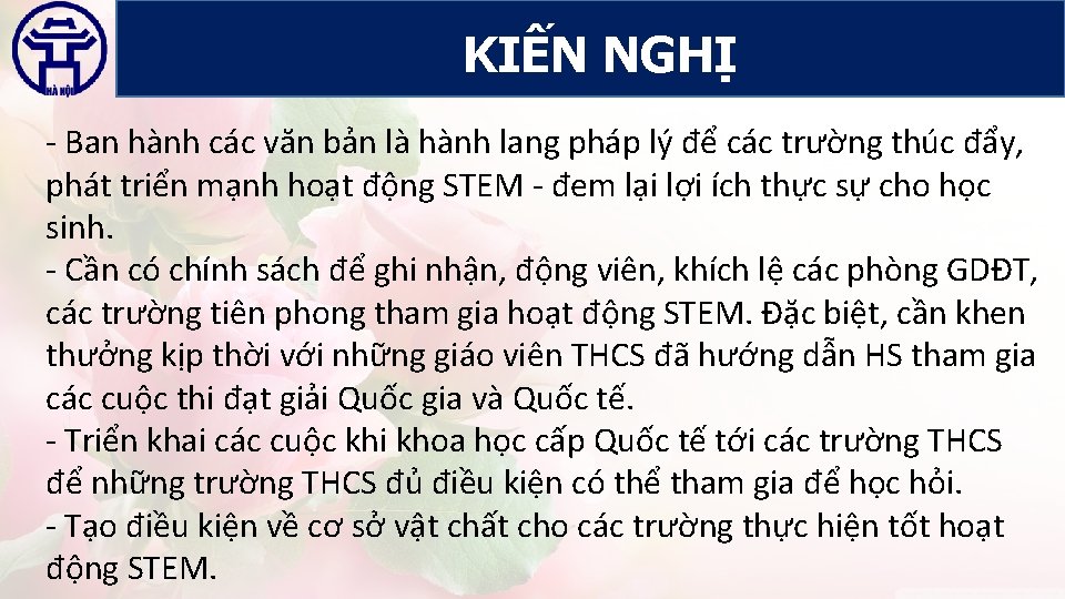 KIẾN NGHỊ - Ban hành các văn bản là hành lang pháp lý để