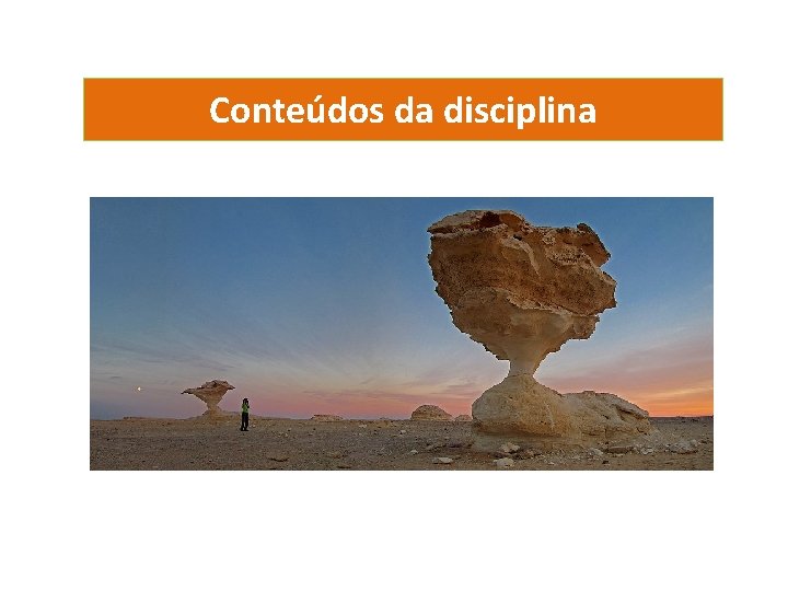Conteúdos da disciplina 