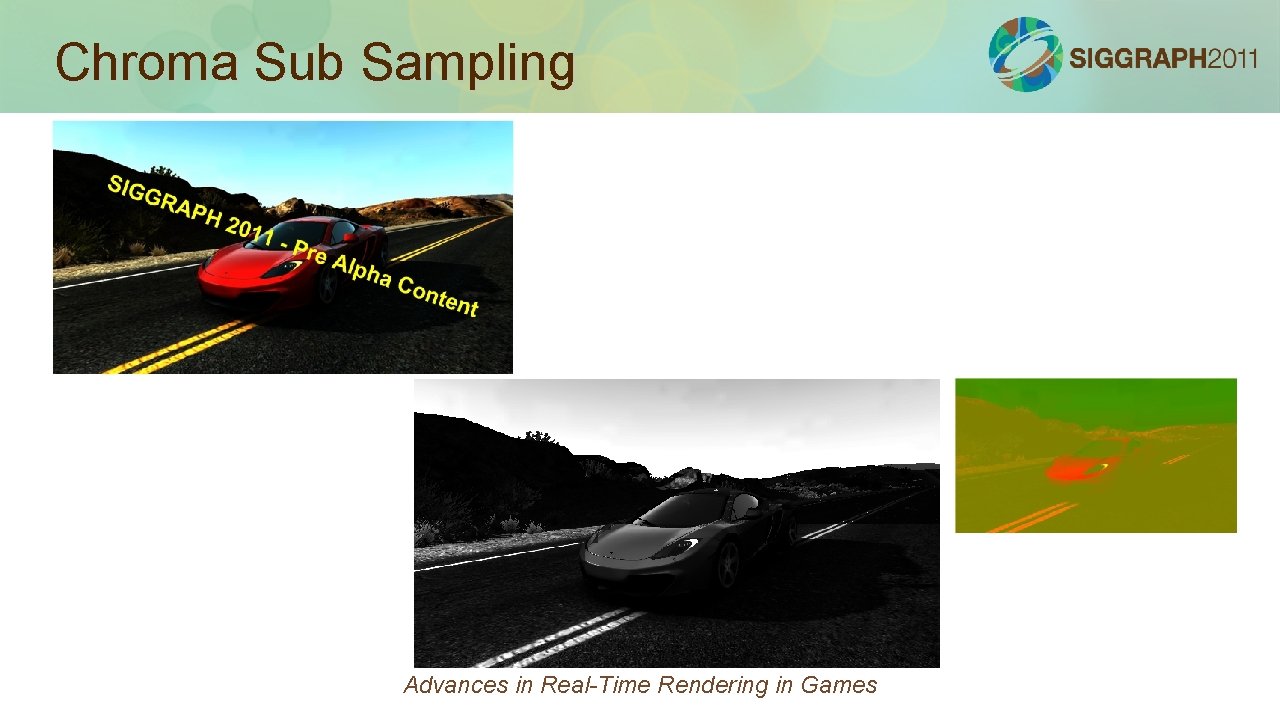 Chroma Sub Sampling Advances in Real-Time Rendering in Games 