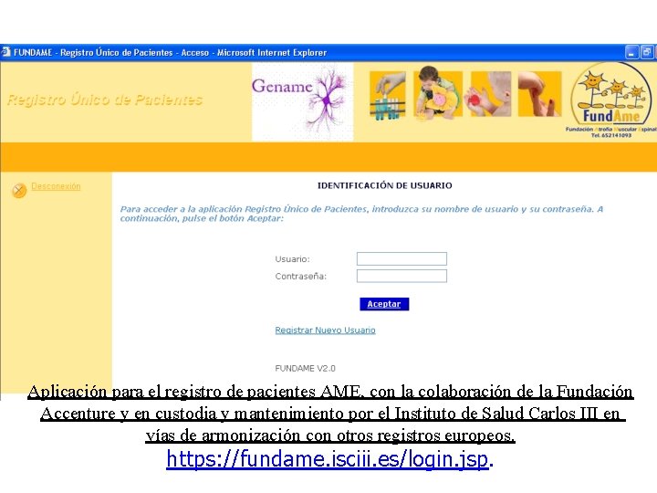 Aplicación para el registro de pacientes AME, con la colaboración de la Fundación Accenture