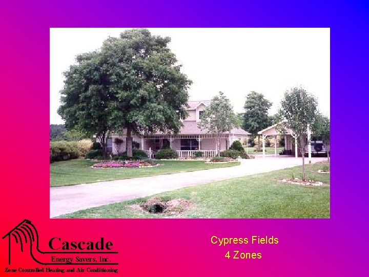 Cascade Energy Savers, Inc. Zone Controlled Heating and Air Conditioning Cypress Fields 4 Zones