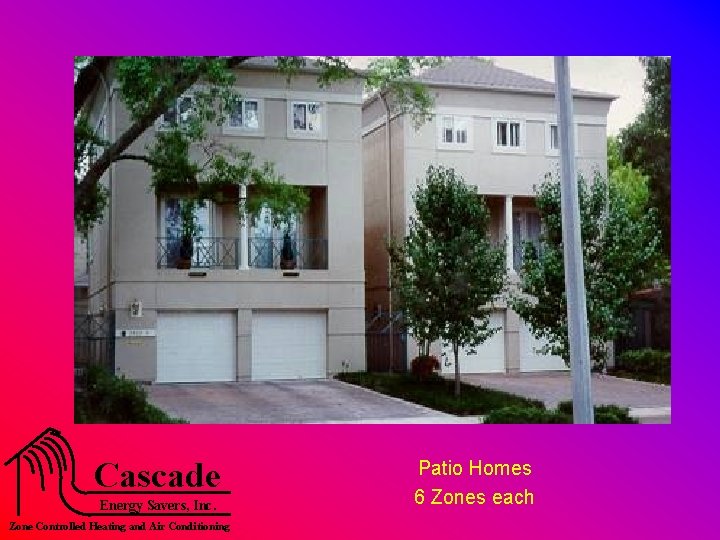 Cascade Energy Savers, Inc. Zone Controlled Heating and Air Conditioning Patio Homes 6 Zones