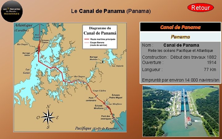 Retour Le Canal de Panama (Panama) Canal de Panama Nom : Canal de Panama