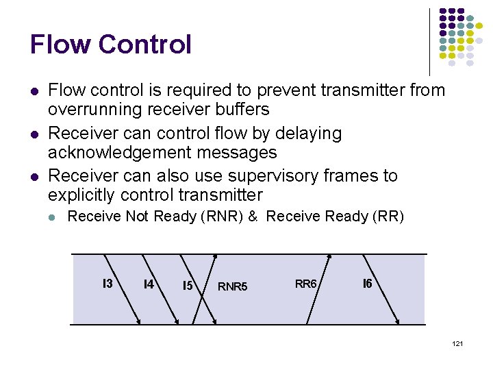 Flow Control Flow control is required to prevent transmitter from overrunning receiver buffers Receiver