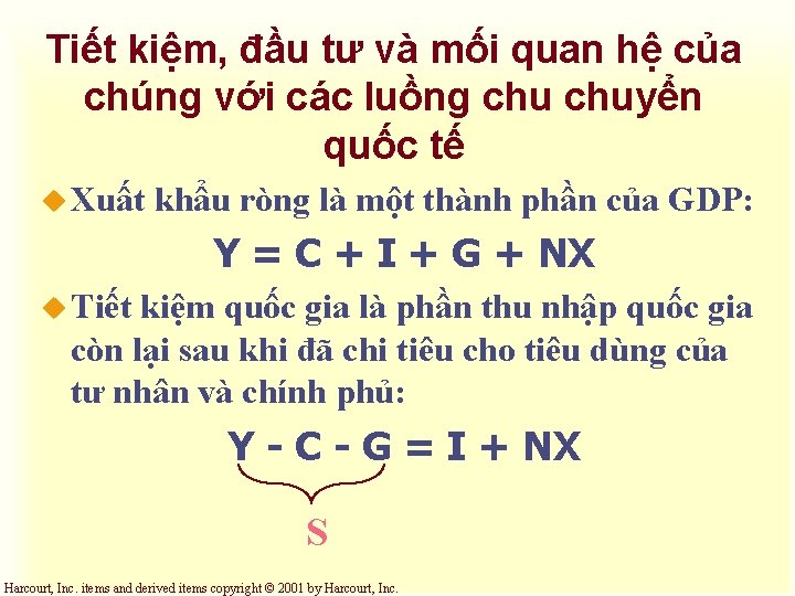 Tiết kiệm, đầu tư và mối quan hệ của chúng với các luồng chuyển