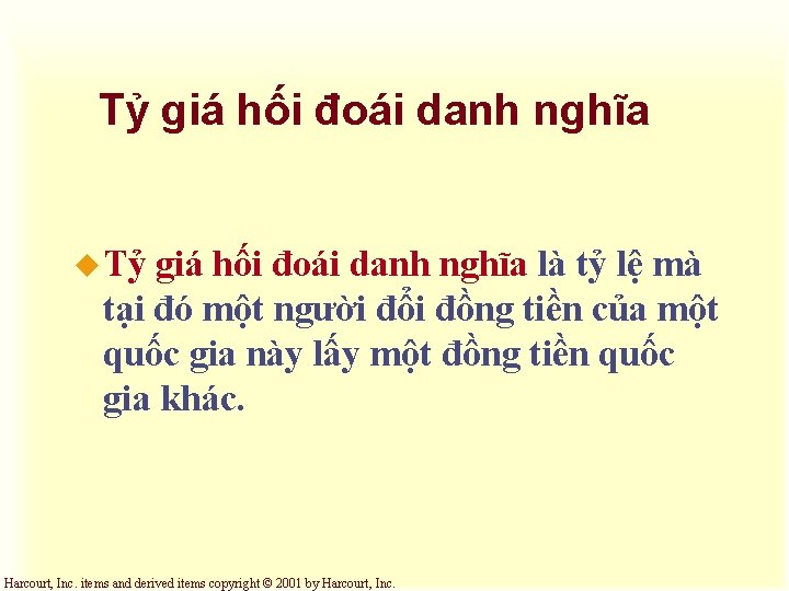 Tỷ giá hối đoái danh nghĩa u Tỷ giá hối đoái danh nghĩa là