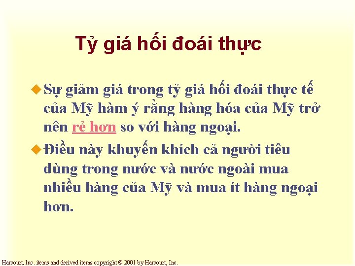 Tỷ giá hối đoái thực u Sự giảm giá trong tỷ giá hối đoái