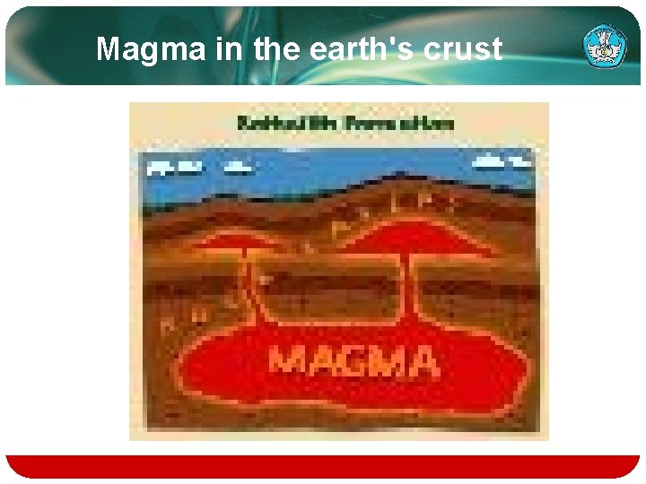 Magma in the earth's crust 