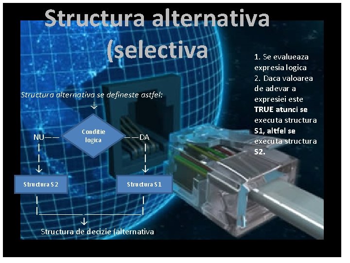 Structura alternativa (selectiva Structura alternativa se defineste astfel: ↓ NU―― | | ↓ Structura